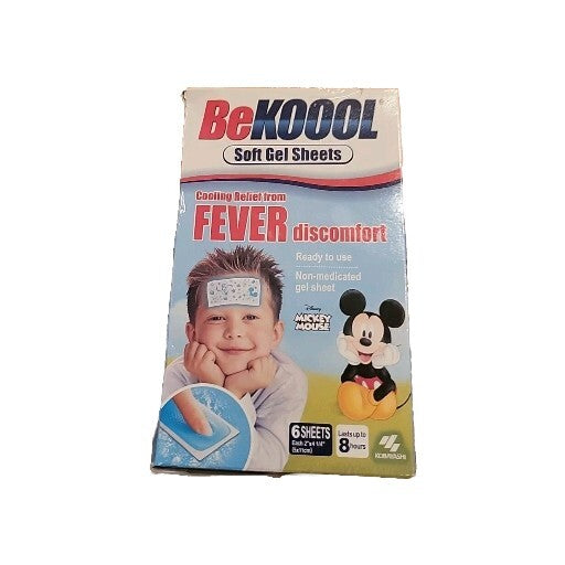 BeKOOOL Mickey Mouse — Caja con 6 láminas de gel refrescante