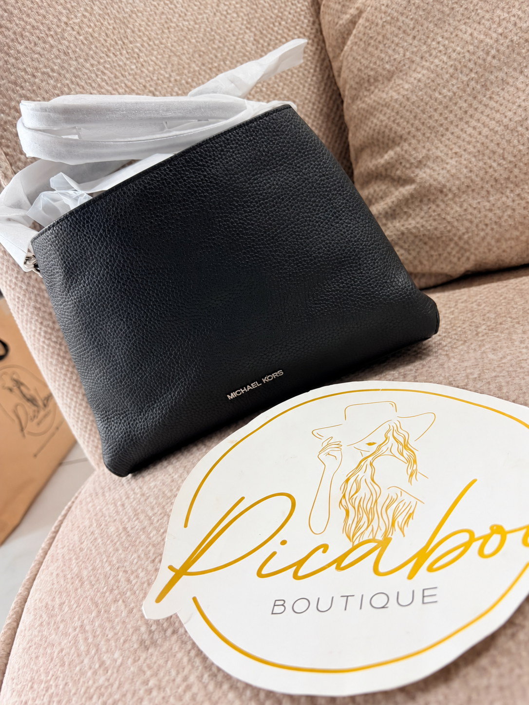Bolsa Michael Kors negra de hombro