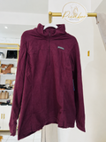 Sudadera Columbia color vino con medio cierre