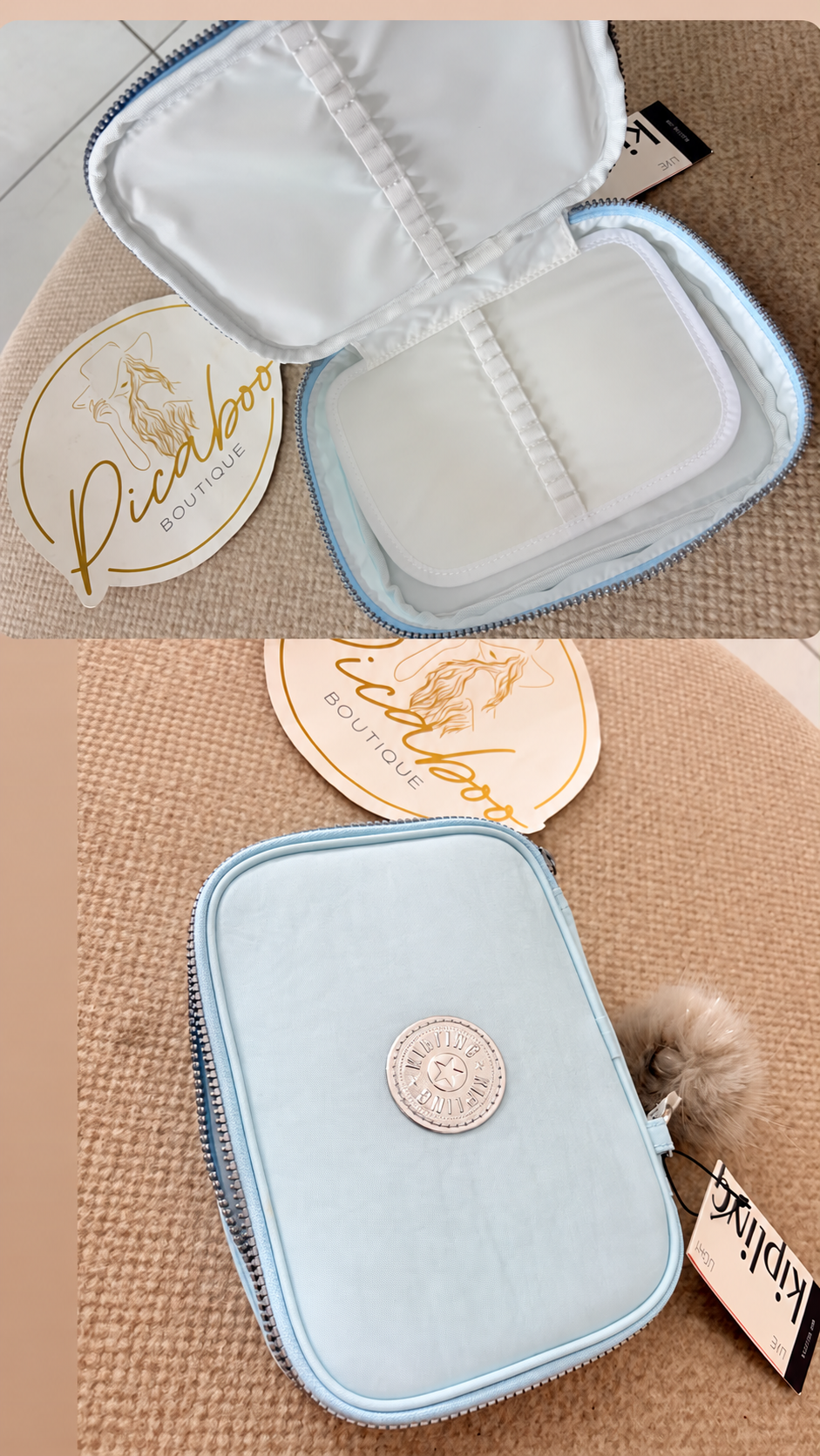 Estuche Kipling azul cielo