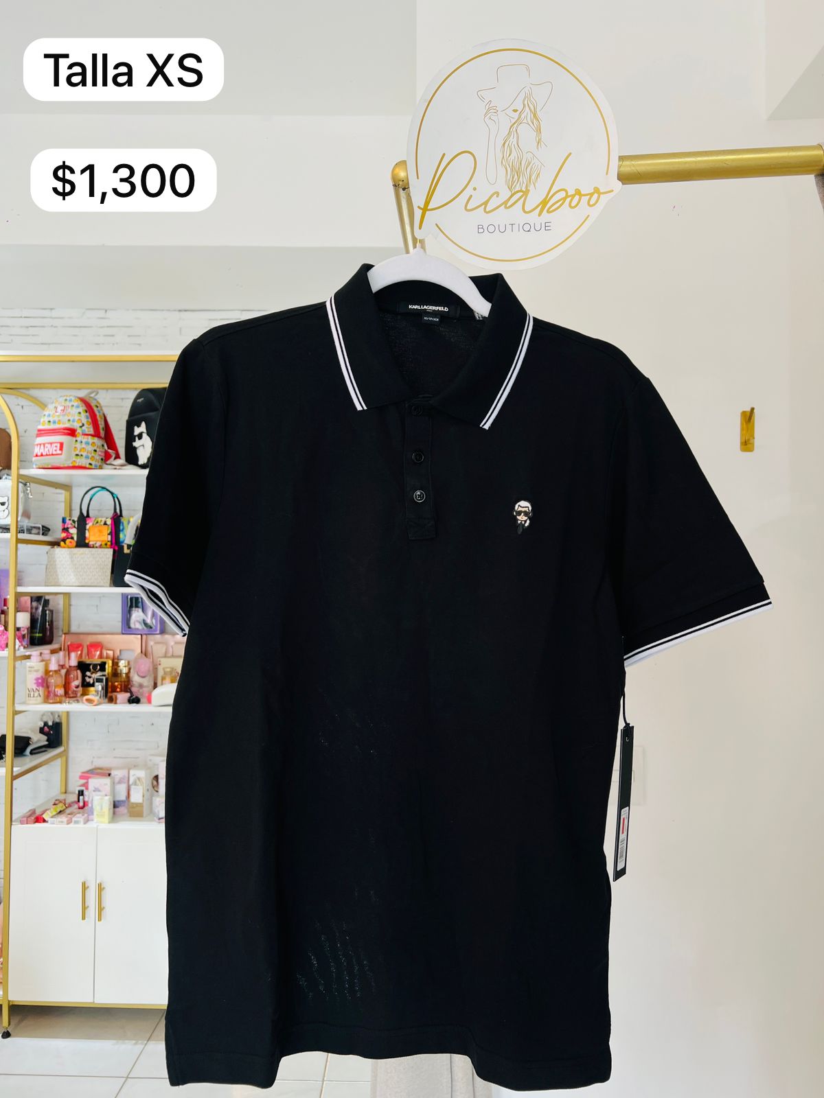 Polo negra Karl Lagerfeld talla XS