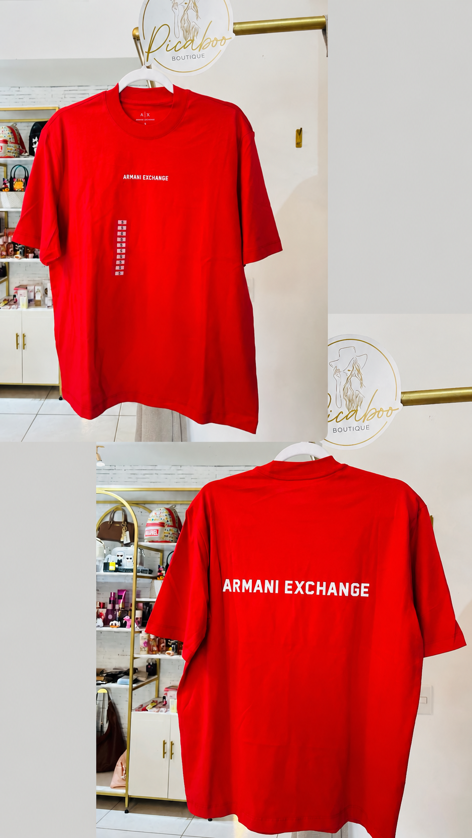 Playera Armani Exchange roja talla S