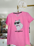 Playera Karl Lagerfeld rosa Choupette