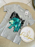 Playera OshKosh gris con dinosaurio para niño
