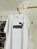 Playera Puma blanca con logotipo negro, talla XXL
