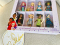 Set de ocho muñecas Disney en caja