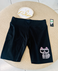 Short Karl Lagerfeld negro con Choupette brillante