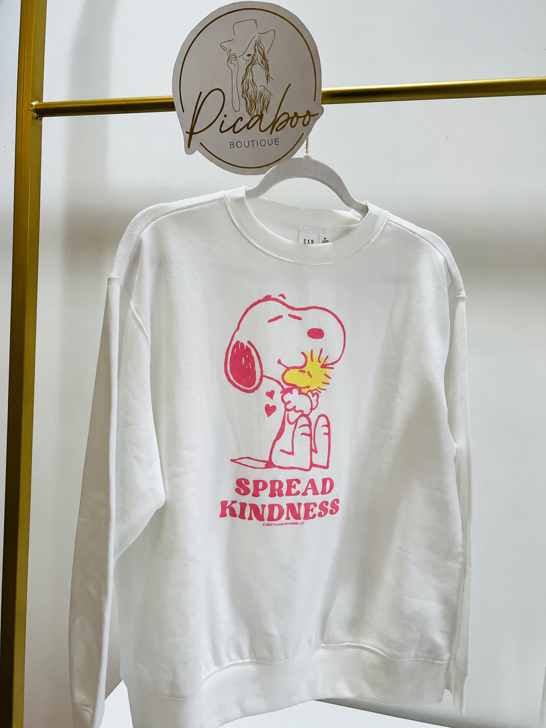 Sudadera GAP blanca Snoopy Spread Kindness