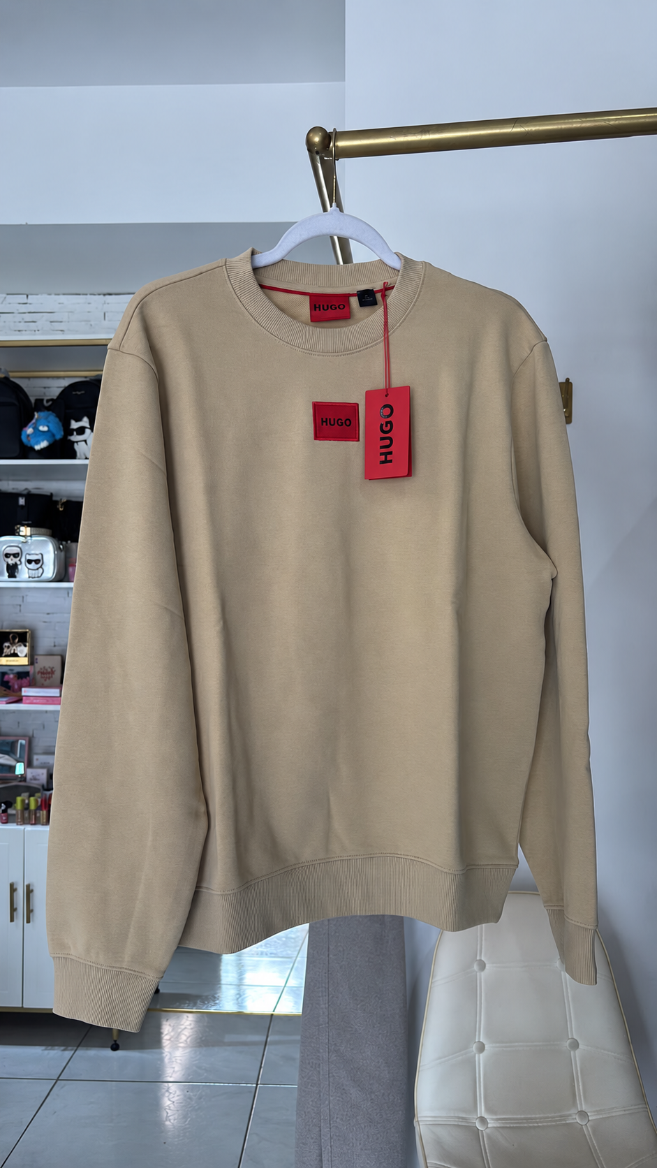 Sudadera HUGO beige talla M