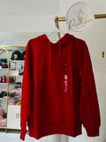 Sudadera Tommy Hilfiger roja con capucha, talla M